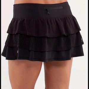LULULEMON Nothing to Hide Run Tennis Skirt 4 Black
